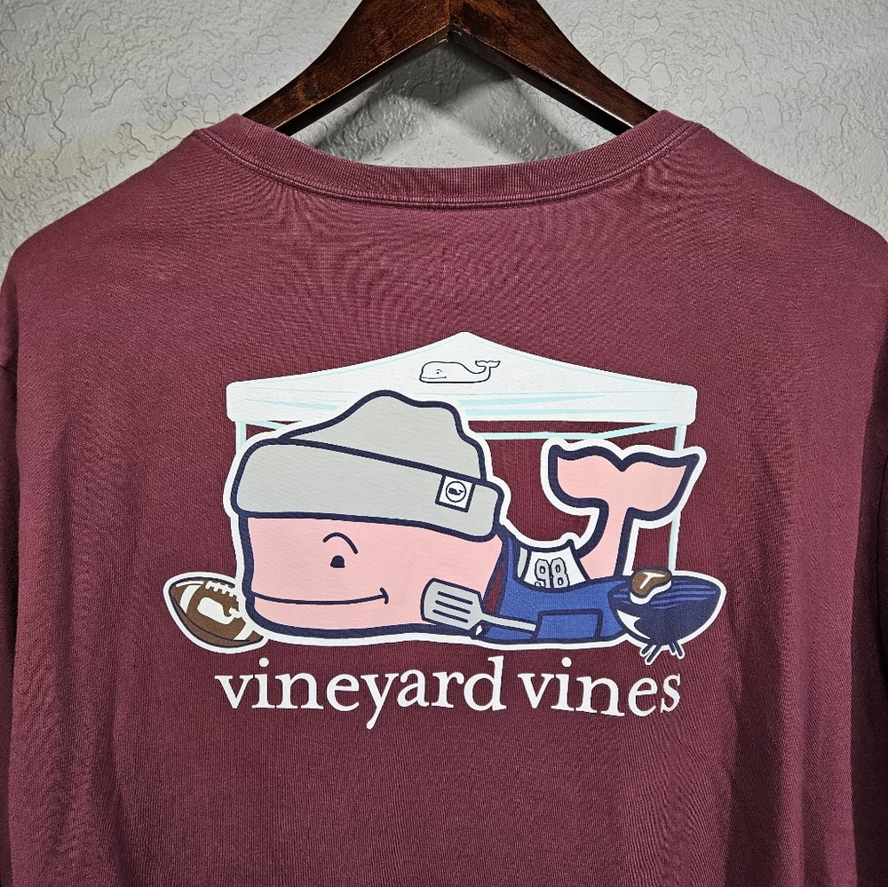 Vineyard Vines Football Tailgate Long Sleeve Tee XL